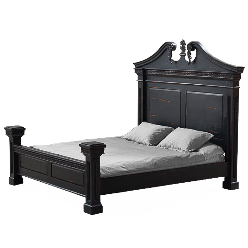 Кровать Gothic Style Bed Черный Кровать Gothic Style Bed Черный в Грозном | Loft Concept