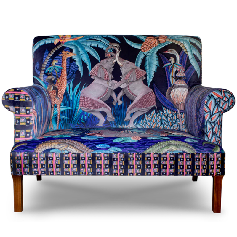 Диван Ardmore Design Sabie Sofa in Tanzanite Синий Тропический Орнамент Синий Диван Ardmore Design Sabie Sofa in Tanzanite Синий Тропический Орнамент Синий в Грозном | Loft Concept