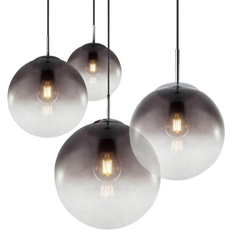 Светильник Ball Sunrise Pendant lamp smok 1 плафон Стекло Смок Хром Светильник Ball Sunrise Pendant lamp smok 1 плафон Стекло Смок Хром в Грозном | Loft Concept