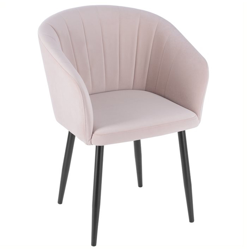 Стул Balsari Chair Розовый пастельный Черный Стул Balsari Chair Розовый пастельный Черный в Грозном | Loft Concept