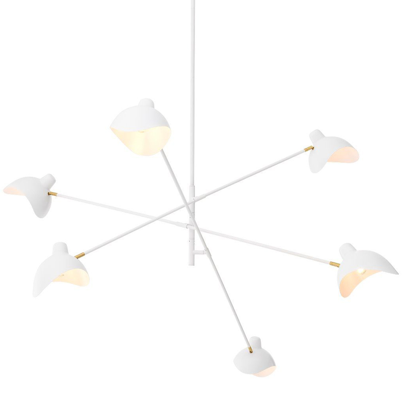 Люстра Eichholtz Chandelier Meryll White Латунь Античная полированная Белый Люстра Eichholtz Chandelier Meryll White Латунь Античная полированная Белый в Грозном | Loft Concept