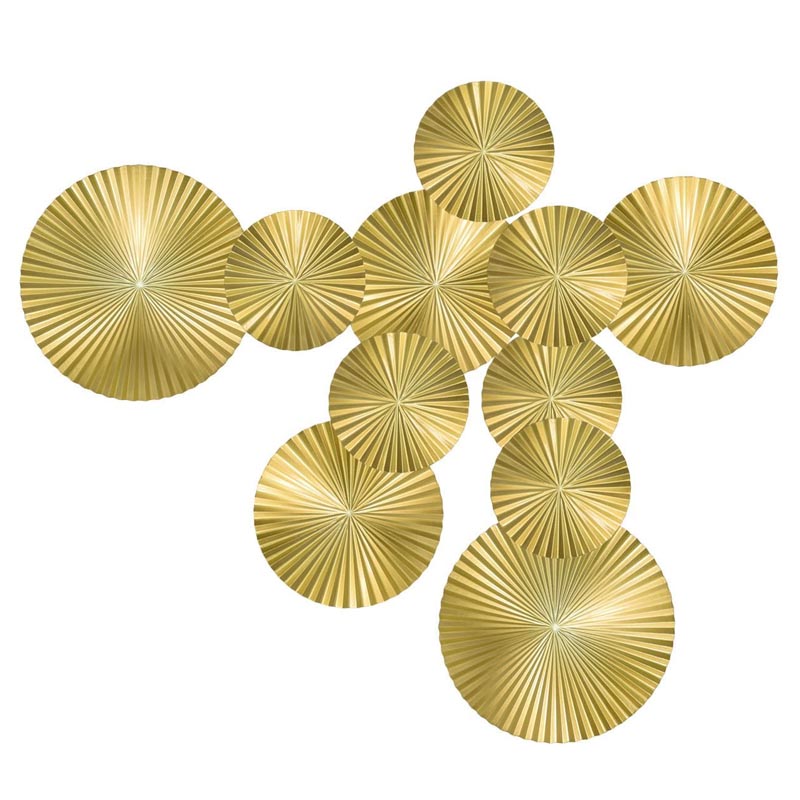 Арт-объект Apollo Gold Wall Plaque Disc 11 Золотой Арт-объект Apollo Gold Wall Plaque Disc 11 Золотой в Грозном | Loft Concept