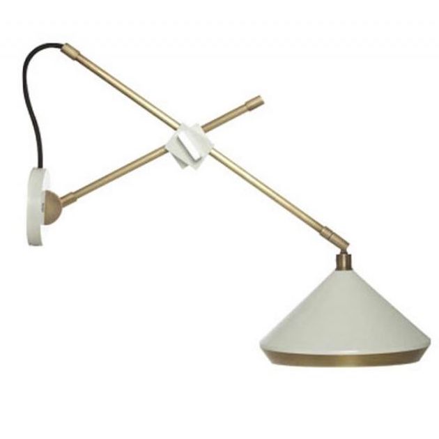 Бра Bert Frank SHEAR SHEAR WALL LIGHT Белый Белый Золотой Бра Bert Frank SHEAR SHEAR WALL LIGHT Белый Белый Золотой в Грозном | Loft Concept