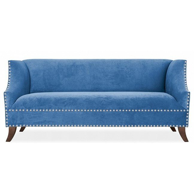 Диван Arc Armrests Sofa Голубой Коричневый Диван Arc Armrests Sofa Голубой Коричневый в Грозном | Loft Concept