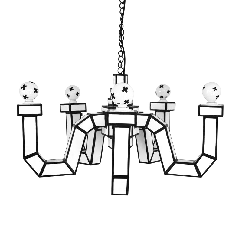 Люстра Seletti Cut & Paste Белый Черный Люстра Seletti Cut & Paste Белый Черный в Грозном | Loft Concept