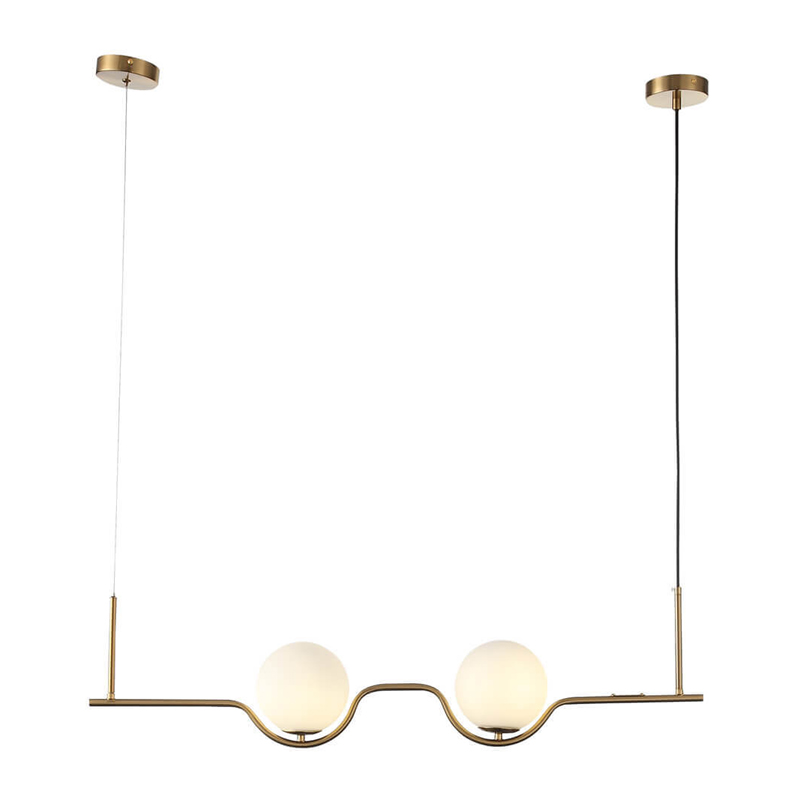 Люстра B.LUX C Ball Linear Латунь Белое матовое стекло Люстра B.LUX C Ball Linear Латунь Белое матовое стекло в Грозном | Loft Concept