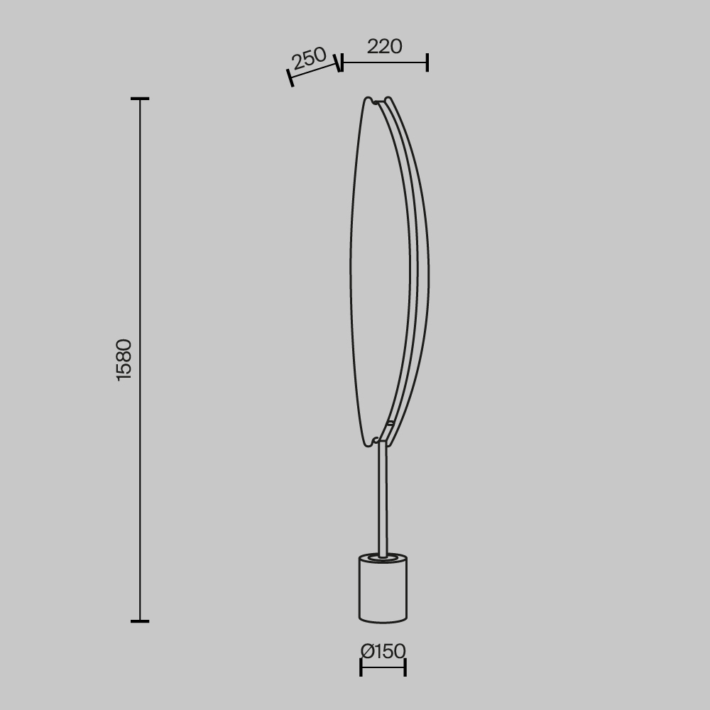 Напольный торшер светодионый Breeze 3000К 33Вт в Грозном