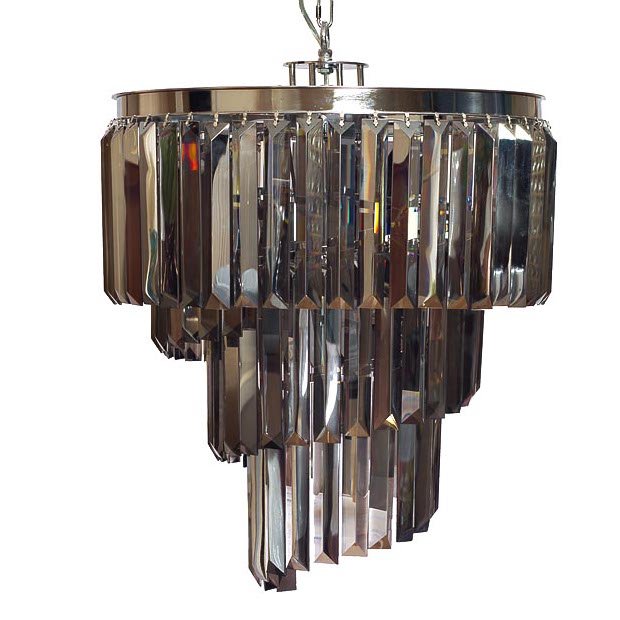 Люстра Odeon Chandelier Helix Smoke 50 Хром Дымчатый (Smoke) Люстра Odeon Chandelier Helix Smoke 50 Хром Дымчатый (Smoke) в Грозном | Loft Concept