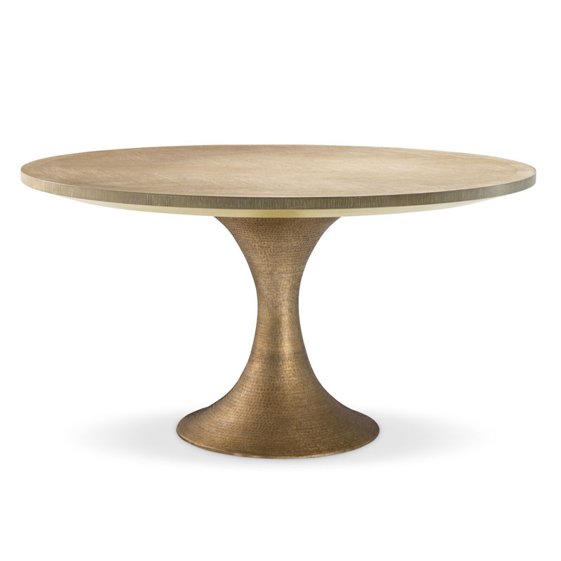 Обеденный стол Eichholtz DINING TABLE MELCHIOR ROUND brass Латунь Обеденный стол Eichholtz DINING TABLE MELCHIOR ROUND brass Латунь в Грозном | Loft Concept