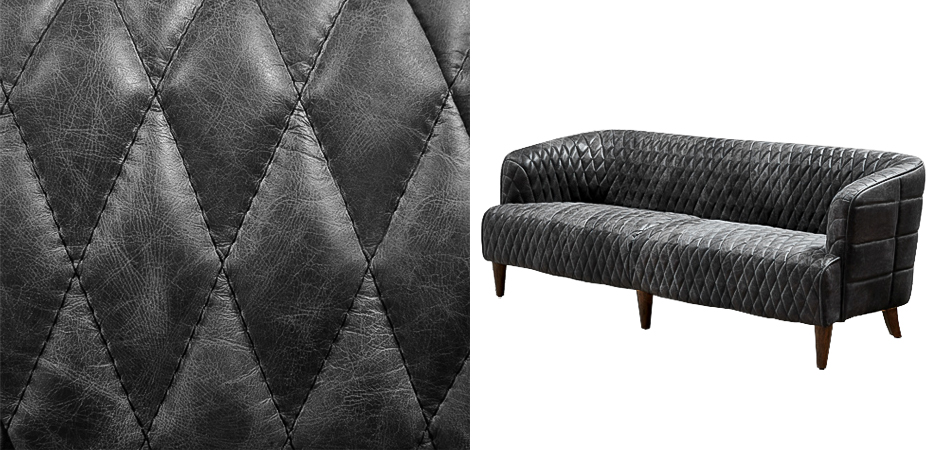 Диван Rhombuses Upholstery Graphite Sofa Диван Rhombuses Upholstery Graphite Sofa - Loft-Concept в Грозном