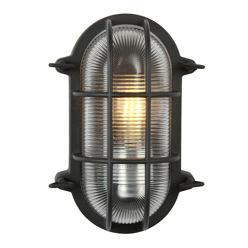 Уличный светильник Carden Cage Glass Oval Черный Уличный светильник Carden Cage Glass Oval Черный в Грозном | Loft Concept