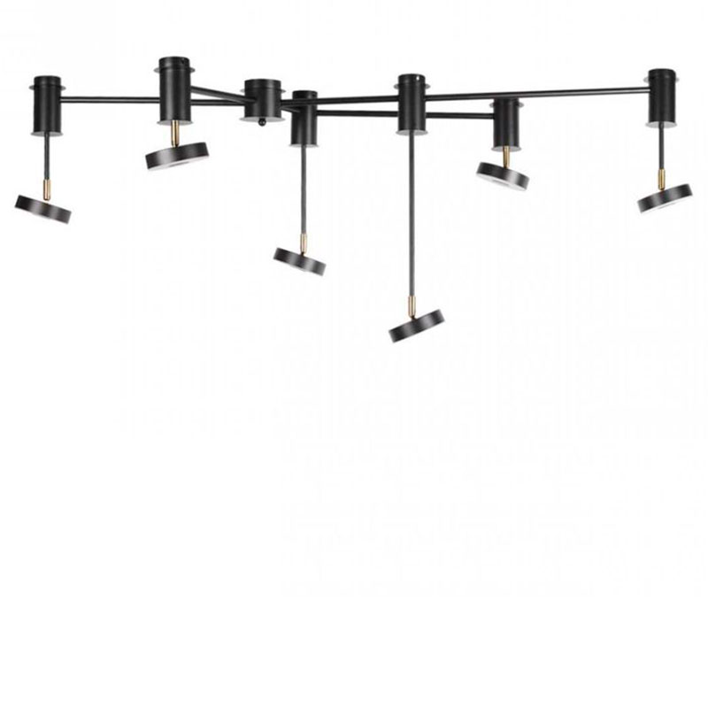 Светильник потолочный Flexible soffits черный 6 плафонов Черный Светильник потолочный Flexible soffits черный 6 плафонов Черный в Грозном | Loft Concept