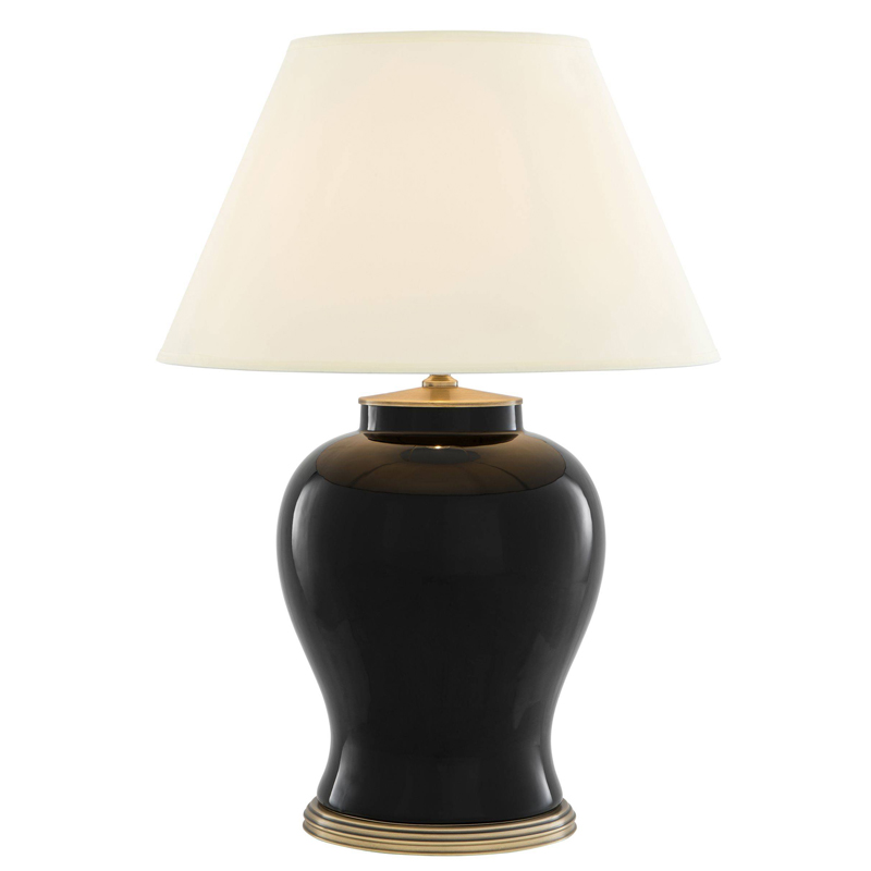Настольная лампа Eichholtz Table Lamp Mundon Белый Черный Латунь Античная полированная Настольная лампа Eichholtz Table Lamp Mundon Белый Черный Латунь Античная полированная в Грозном | Loft Concept