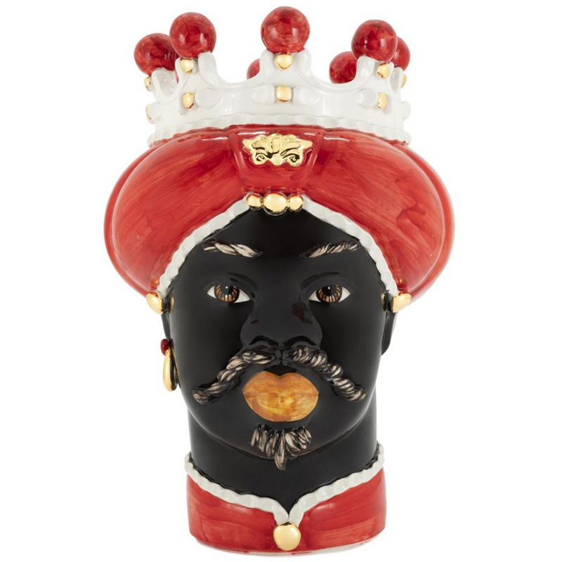 Ваза Vase Moro Man Medium New Red Gold Красный Черный Белый Золотой в Грозном | Loft Concept 