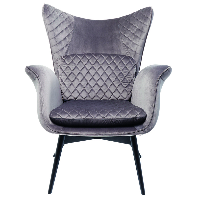 Кресло Gray Velvet Throne Серый Кресло Gray Velvet Throne Серый в Грозном | Loft Concept