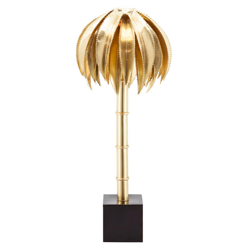 Настольная лампа TABLE LAMP PALMERY GOLD Латунь Настольная лампа TABLE LAMP PALMERY GOLD Латунь в Грозном | Loft Concept