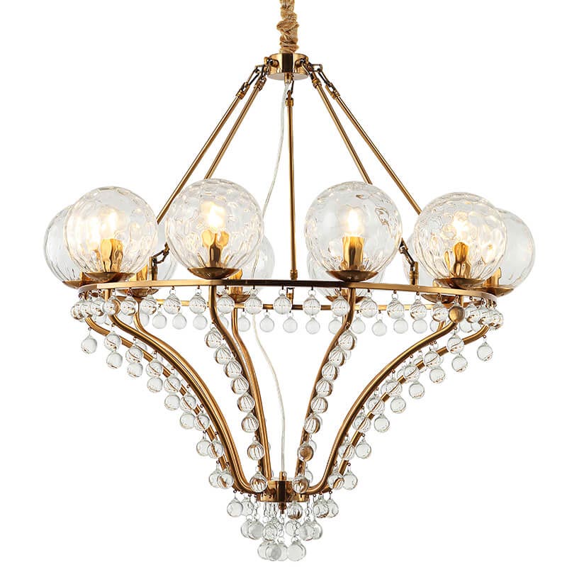 Люстра Melaine Chandelier gold Золотой Прозрачный (Transparent) Люстра Melaine Chandelier gold Золотой Прозрачный (Transparent) в Грозном | Loft Concept