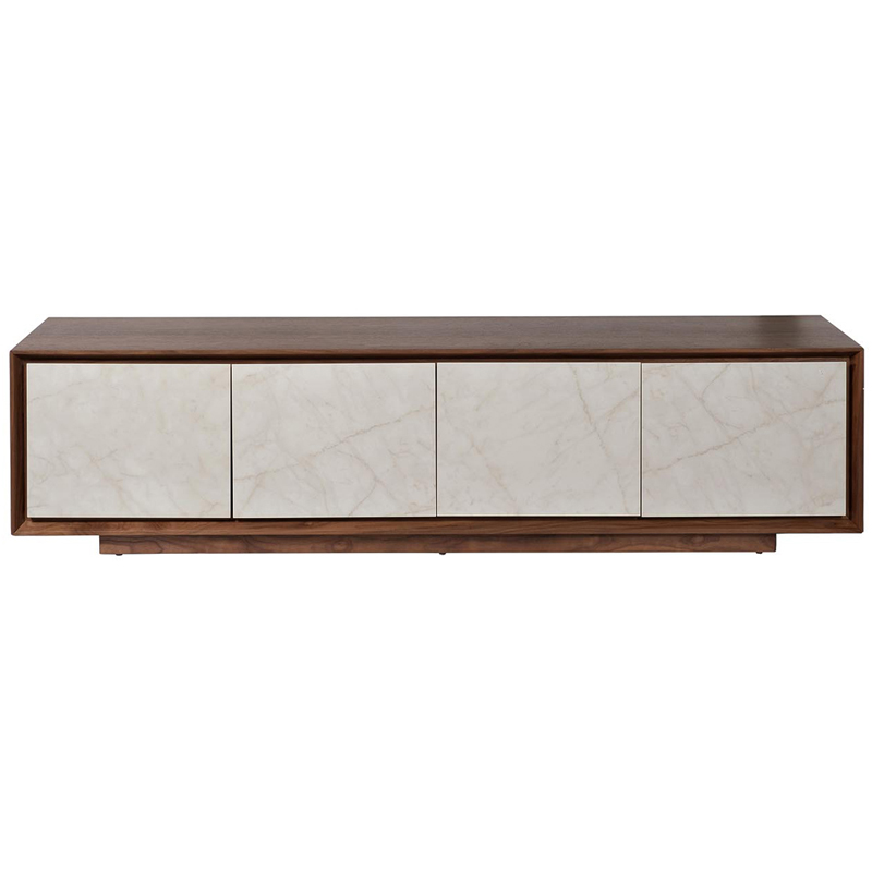 TV-тумба с керамическим фасадом Chavez TV Stand Орех Бежевый TV-тумба с керамическим фасадом Chavez TV Stand Орех Бежевый в Грозном | Loft Concept