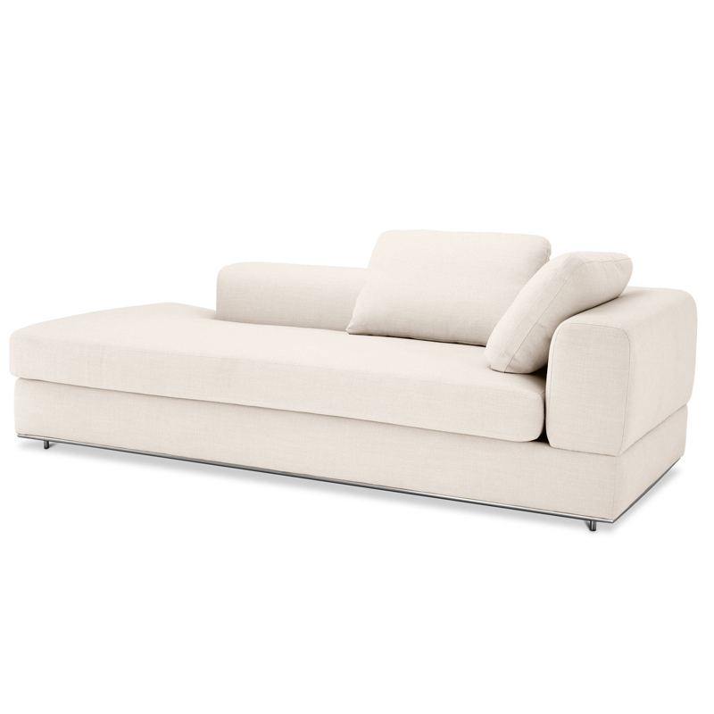Кушетка Eichholtz Sofa Canyon Right Молочный Нержавеющая сталь в Грозном | Loft Concept 