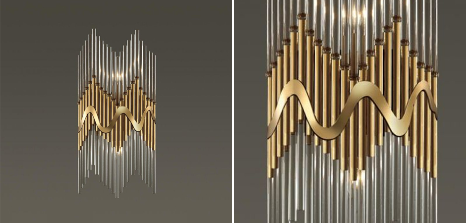 Бра Bronze Pipes стеклянное Бра Bronze Pipes стеклянное - Loft-Concept в Грозном
