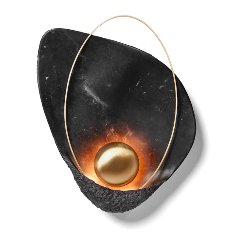 Бра Ginger & Jagger Pearl Black WALL LAMP Латунь Черный Мрамор Nero Бра Ginger & Jagger Pearl Black WALL LAMP Латунь Черный Мрамор Nero в Грозном | Loft Concept
