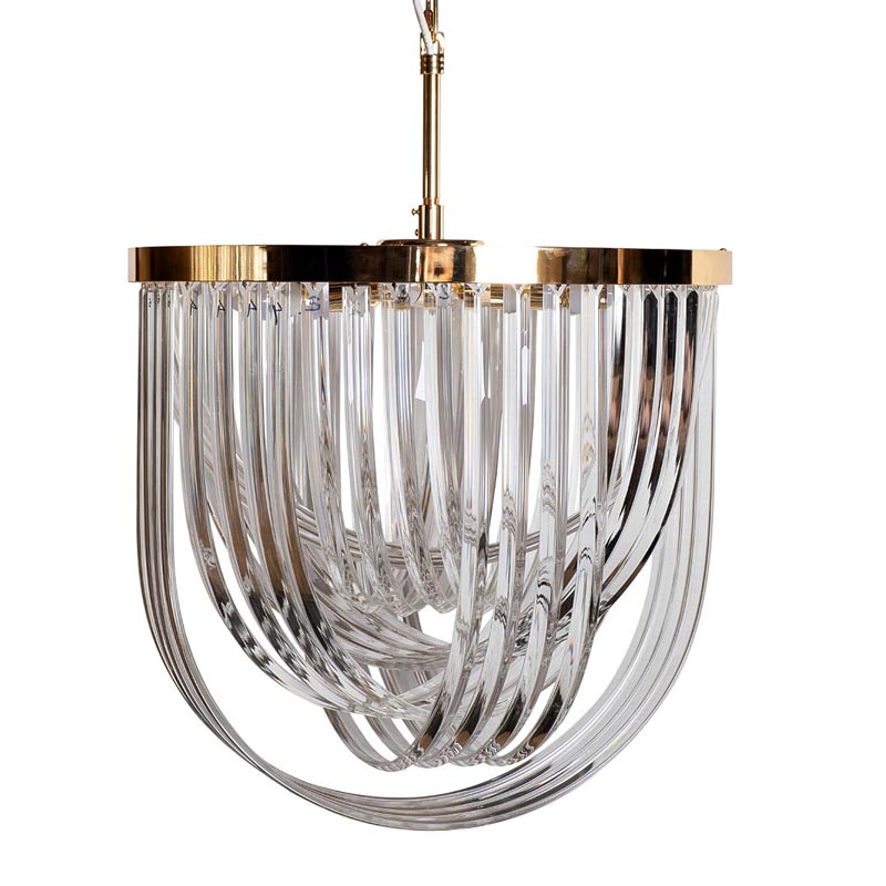 Люстра Retro FROZEN GLASS Chandelier gold Глянцевое золото Люстра Retro FROZEN GLASS Chandelier gold Глянцевое золото в Грозном | Loft Concept