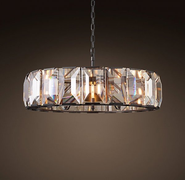 Люстра RH Harlow Crystal Round Chandelier 10 Черный в Грозном | Loft Concept 