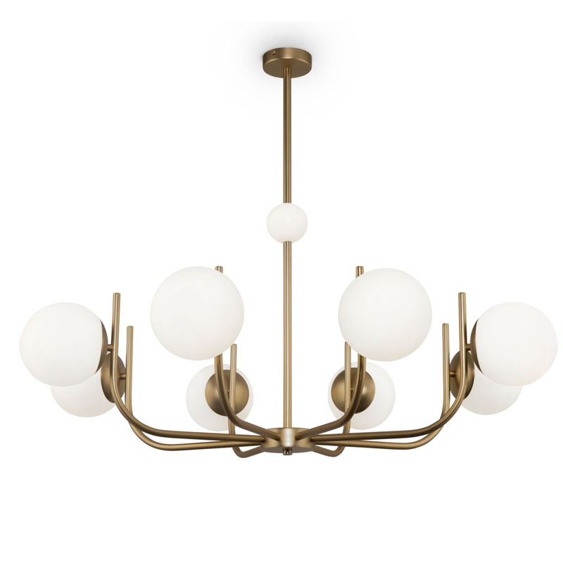 Люстра Felicitat Chandelier 103 Латунь Белый Люстра Felicitat Chandelier 103 Латунь Белый в Грозном | Loft Concept
