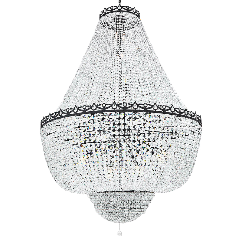 Люстра Fidelma Chandelier 130 Прозрачный Черный Люстра Fidelma Chandelier 130 Прозрачный Черный в Грозном | Loft Concept