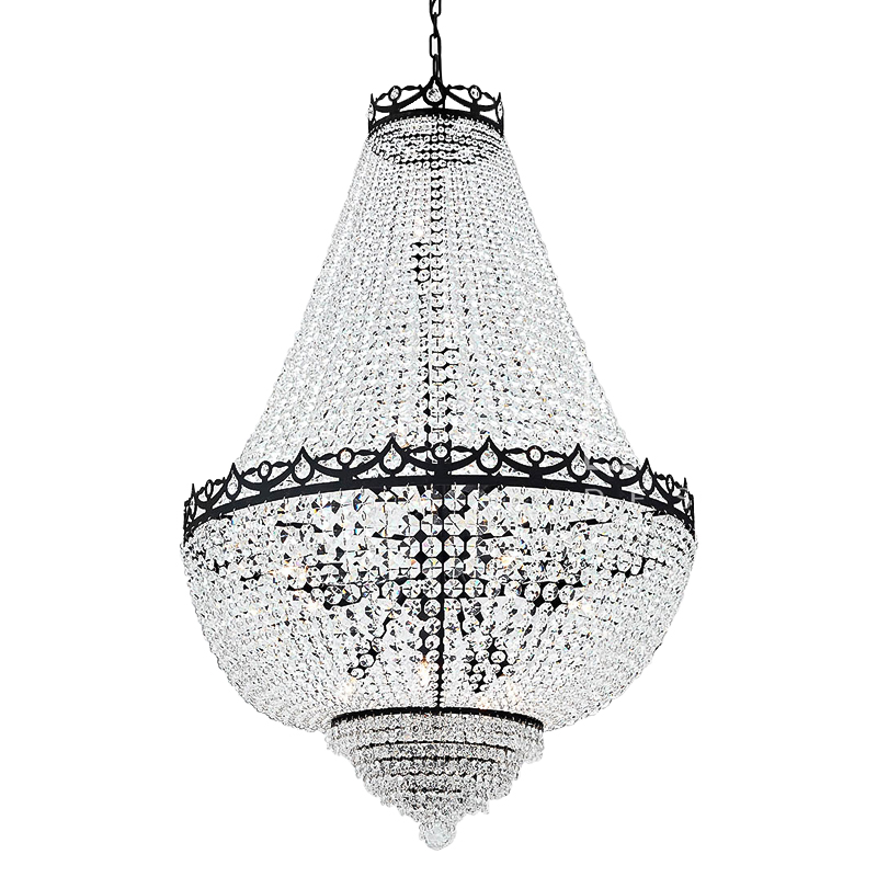 Люстра Fidelma Chandelier Прозрачный Черный Люстра Fidelma Chandelier Прозрачный Черный в Грозном | Loft Concept