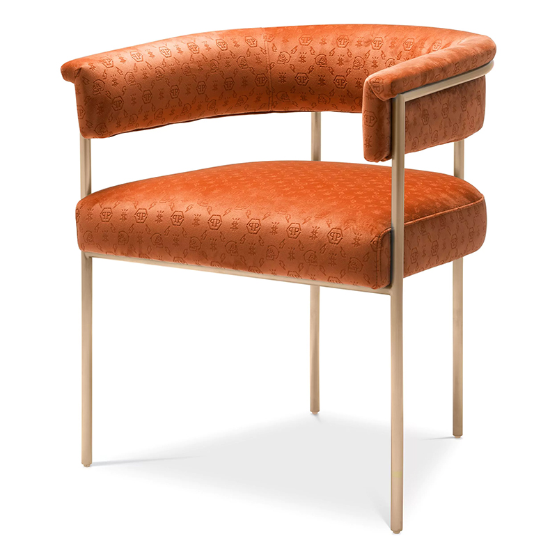 Стул Philipp Plein Dining Chair Monogram Оранжевый Оранжевый Золотой Стул Philipp Plein Dining Chair Monogram Оранжевый Оранжевый Золотой в Грозном | Loft Concept