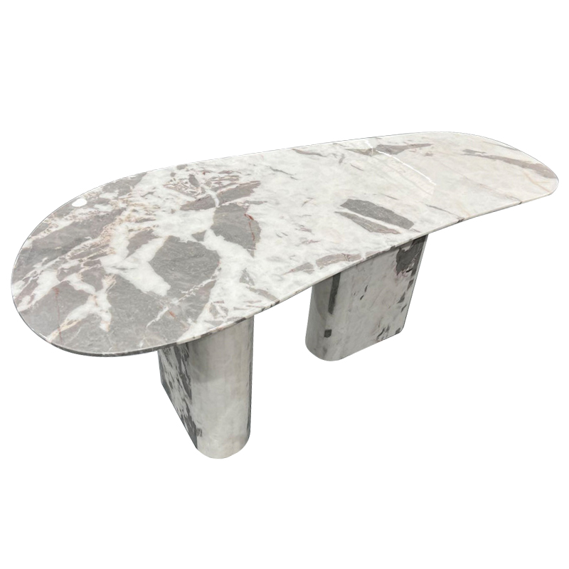 Обеденный стол Ernest Grey Marble Dining Table Серый в Грозном | Loft Concept 