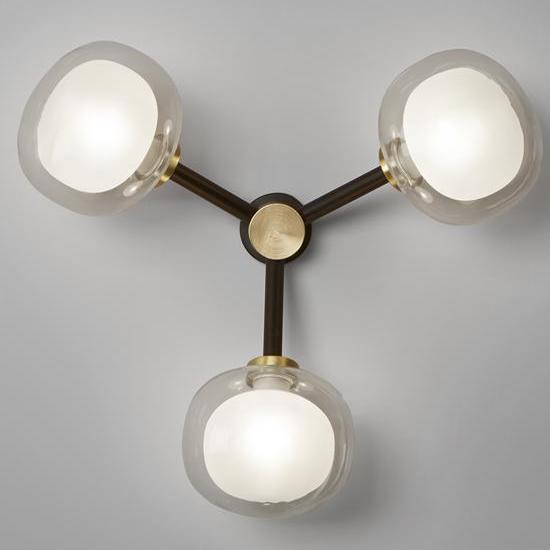 Бра NABILA WALL CEILING LAMP Глянцевое золото Белый Черный Бра NABILA WALL CEILING LAMP Глянцевое золото Белый Черный в Грозном | Loft Concept