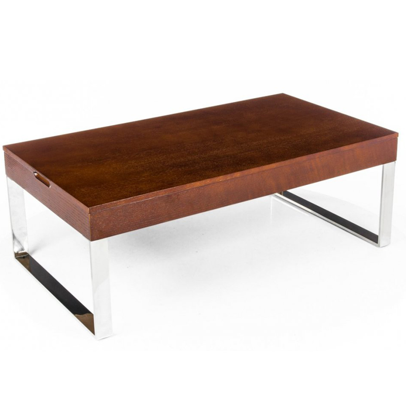 Кофейный стол Annecy Coffee Table brown Коричневый Хром Кофейный стол Annecy Coffee Table brown Коричневый Хром в Грозном | Loft Concept