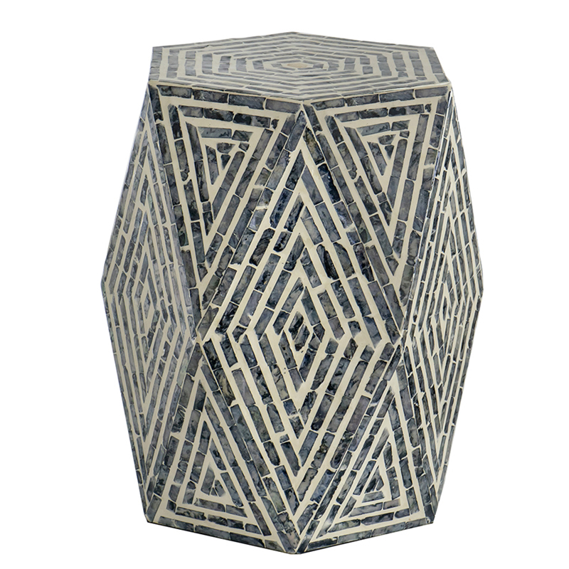 Приставной стол Geometric Инкрустация ракушками устриц Приставной стол Geometric Инкрустация ракушками устриц в Грозном | Loft Concept
