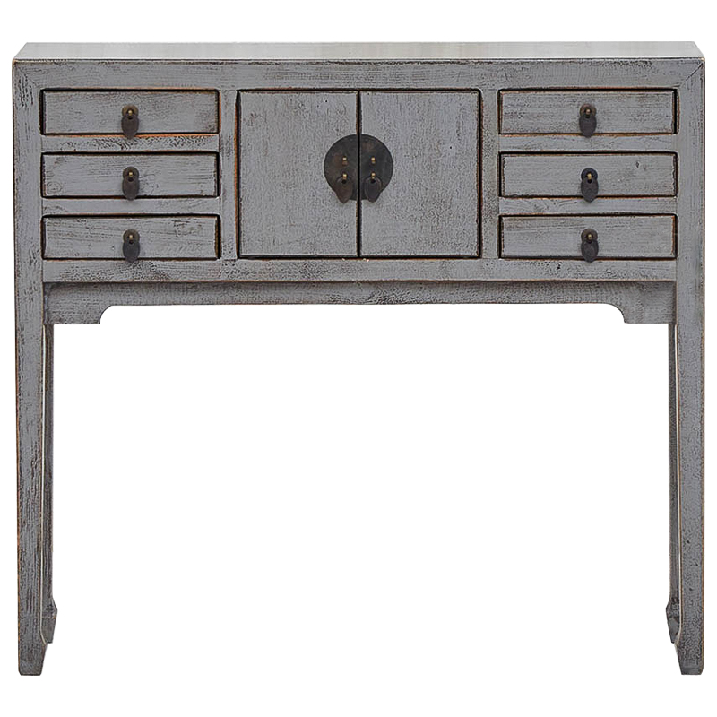 Серая Консоль в Китайском Стиле из сосны Grey Console Chinese Серый в Грозном | Loft Concept 
