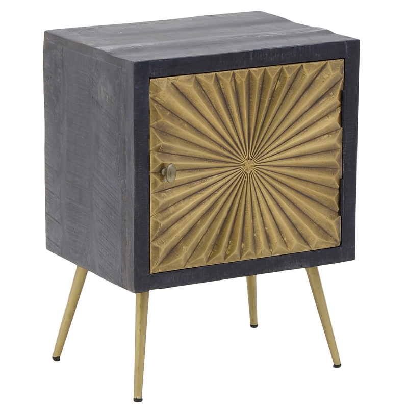 Тумба Loritz Sun Nightstand Золотой Черный Тумба Loritz Sun Nightstand Золотой Черный в Грозном | Loft Concept