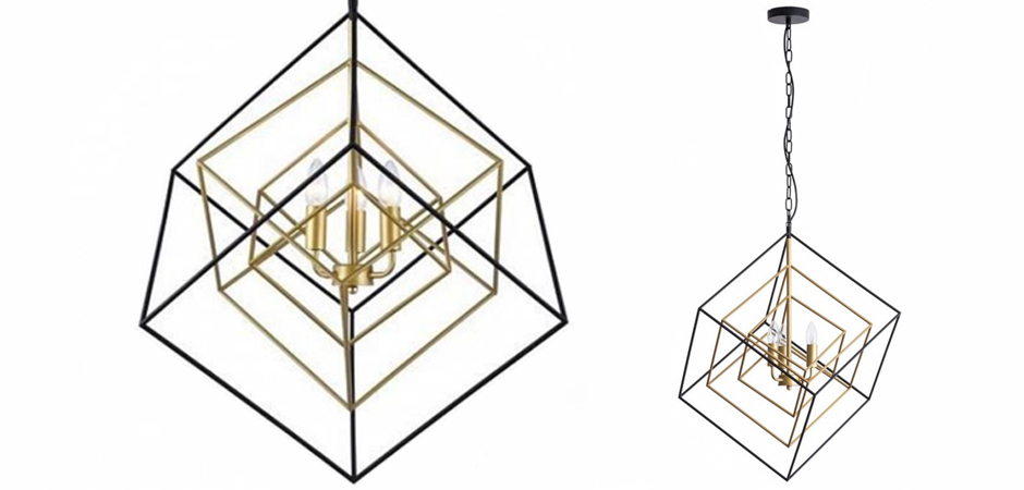 Светильник CUBIST Pendant Black and Gold 3 lamp Светильник CUBIST Pendant Black and Gold 3 lamp - Loft-Concept в Грозном