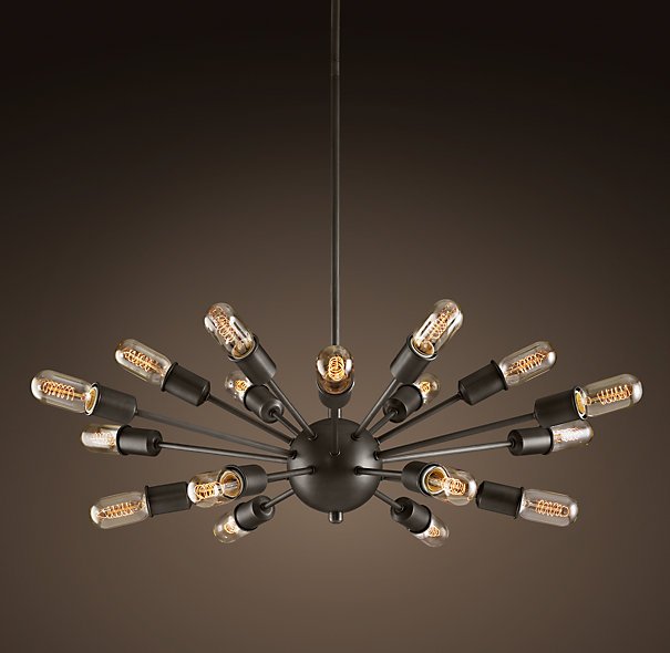 Люстра Loft Industrial Sputnik Chandelier Elliptical Черный Люстра Loft Industrial Sputnik Chandelier Elliptical Черный в Грозном | Loft Concept