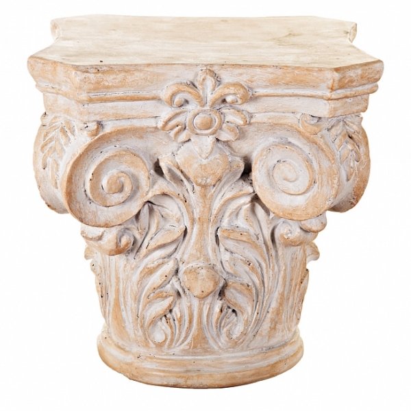 Приставной стол Antique column Бежево-серый в Грозном | Loft Concept 