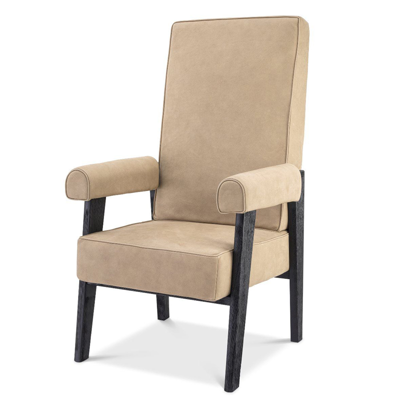Кресло Eichholtz Chair Milo High Черный Бежевый Кресло Eichholtz Chair Milo High Черный Бежевый в Грозном | Loft Concept
