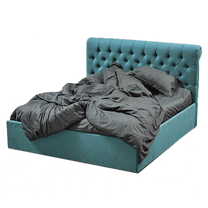 Кровать Turquoise Capitone Bed Бирюзовый Кровать Turquoise Capitone Bed Бирюзовый в Грозном | Loft Concept