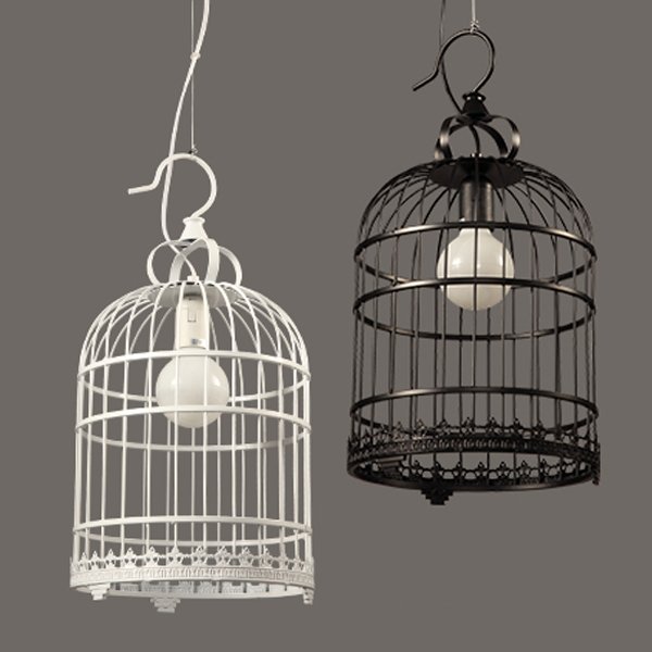 Подвесной светильник Bird Cage Белый Черный Подвесной светильник Bird Cage Белый Черный в Грозном | Loft Concept