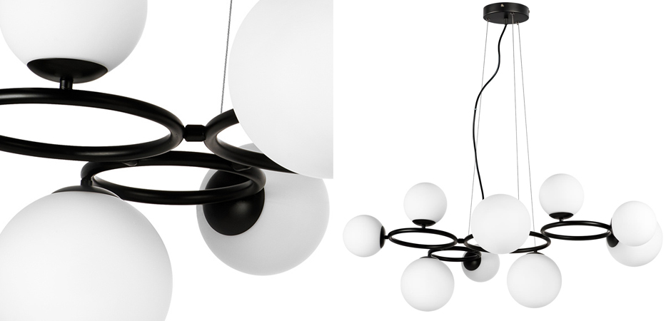Люстра Bubbles on 4 Rings Chandelier Black Люстра Bubbles on 4 Rings Chandelier Black - Loft-Concept в Грозном