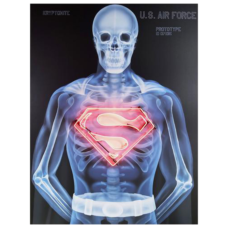 Дизайнерский Неоновый Постер Супермен Superman Skeleton Мульти Дизайнерский Неоновый Постер Супермен Superman Skeleton Мульти в Грозном | Loft Concept