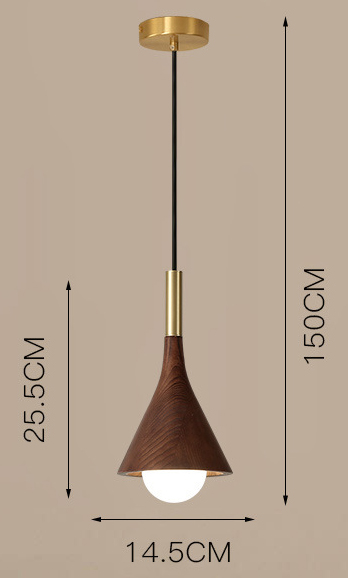 Подвесной светильник с деревянным корпусом конусообразной формы TAPIO Walnut Подвесной светильник с деревянным корпусом конусообразной формы TAPIO Walnut в Грозном