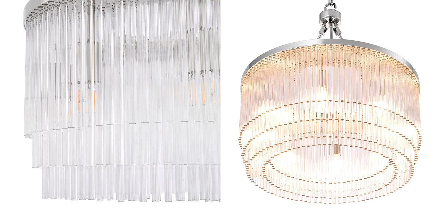 Люстра Eichholtz Chandelier Hector S Nickel - фото