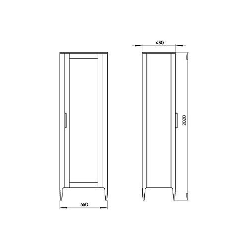 Витрина молочного цвета со стеклянной дверью с 4-мя полками и 2-мя ящиками Type  в Грозном