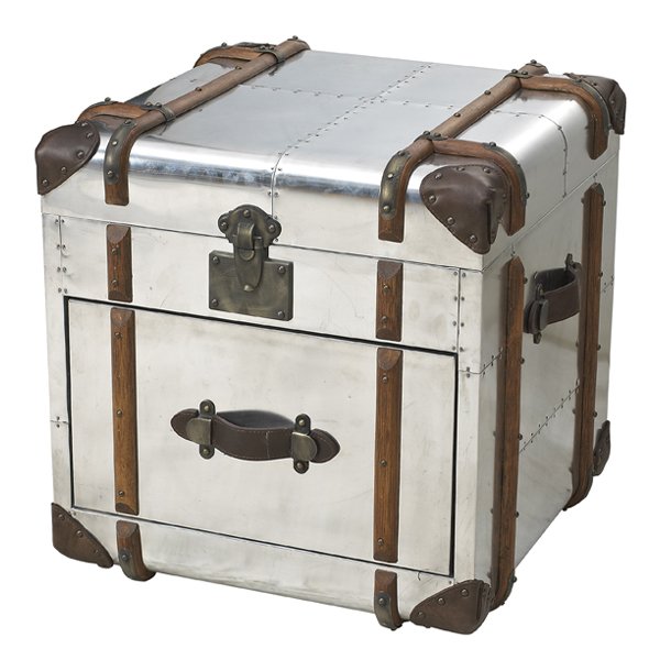 RH Polished Aluminum Trunks Хром Коричневый винтаж RH Polished Aluminum Trunks Хром Коричневый винтаж в Грозном | Loft Concept