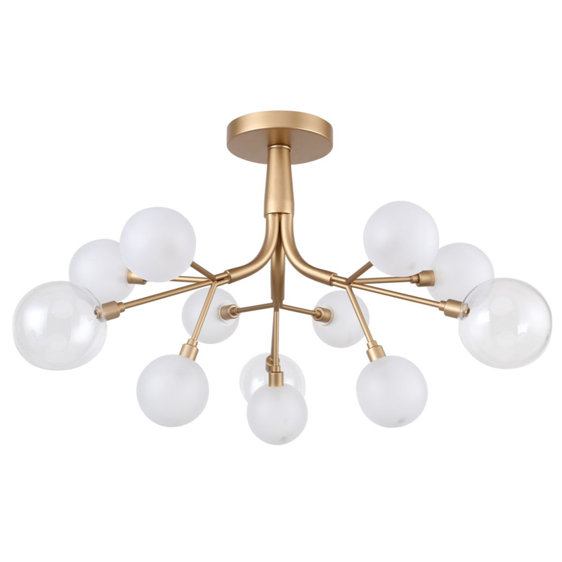 Потолочный Светильник Berries Chandelier White матовое золото Прозрачный Прозрачный белый Потолочный Светильник Berries Chandelier White матовое золото Прозрачный Прозрачный белый в Грозном | Loft Concept